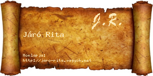 Járó Rita névjegykártya